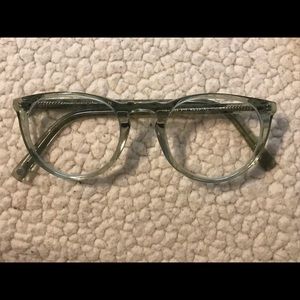 Warby Parker, Haskell aloe green glasses